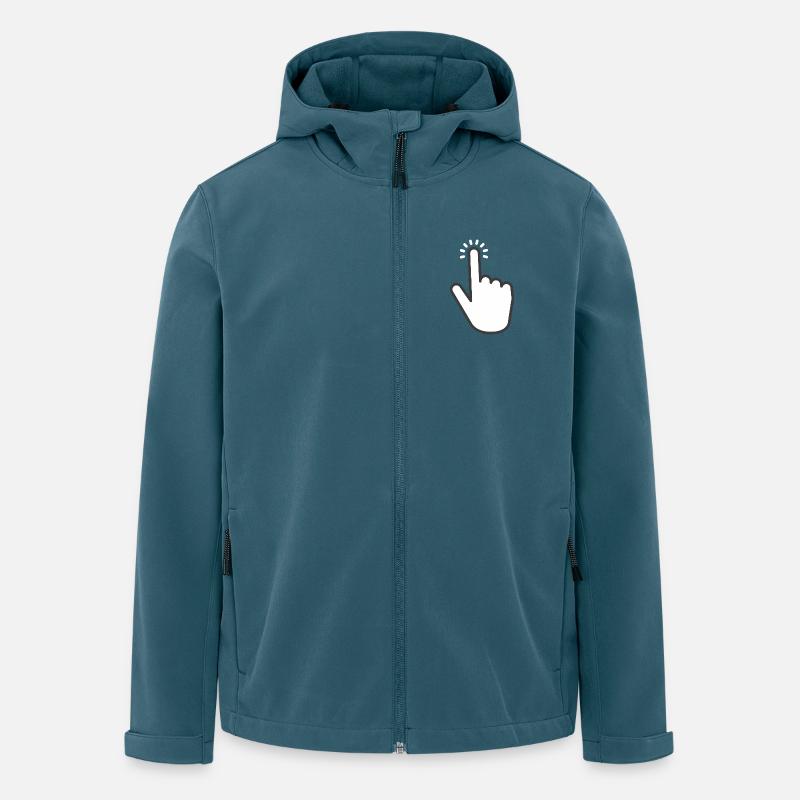 tap it hand click - Recycelte Männer Softshell-Jacke von Stanley/Stella - Dunkles Petrol