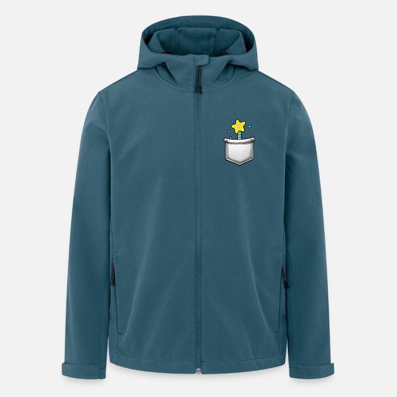 Sternenstab im Hosentasche - Recycelte Männer Softshell-Jacke von Stanley/Stella - Dunkles Petrol