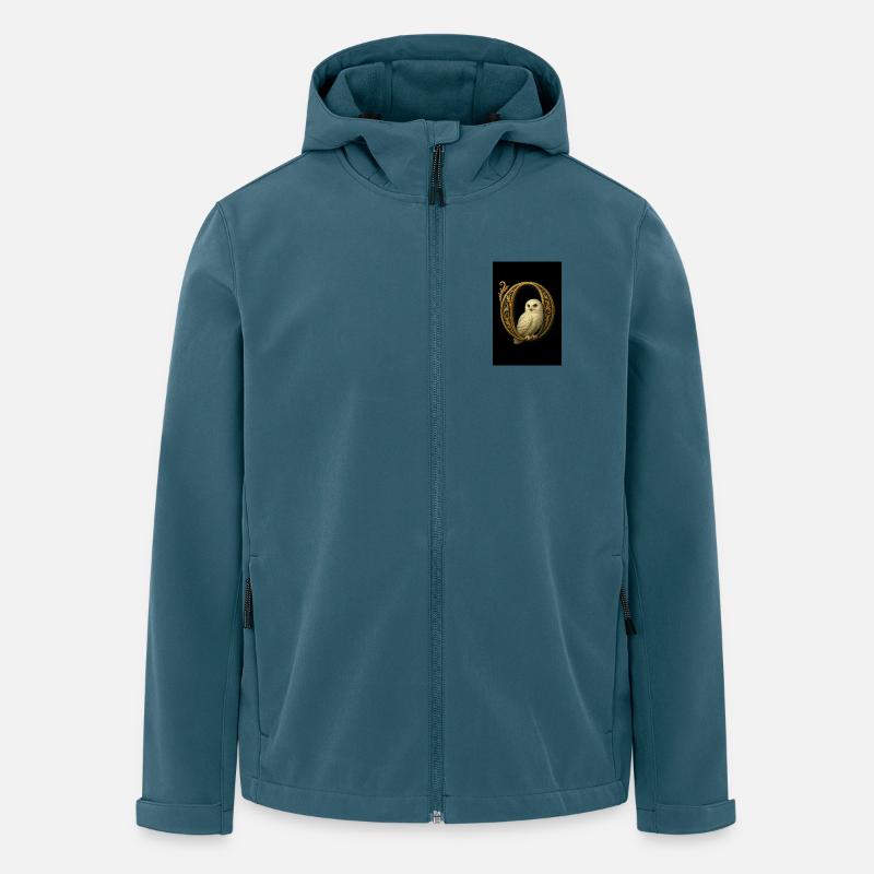 O – Magisches Ornament mit Schneeeule - Recycelte Männer Softshell-Jacke von Stanley/Stella - Dunkles Petrol