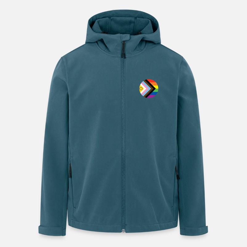 Pride Flag - Recycelte Männer Softshell-Jacke von Stanley/Stella - Dunkles Petrol