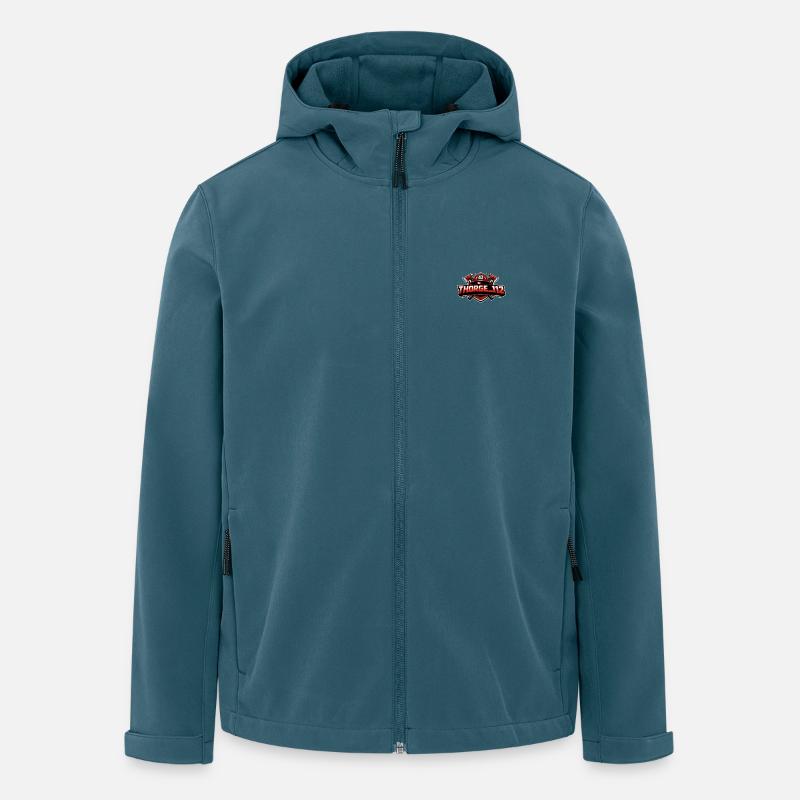 thorge_112 Logo - Recycelte Männer Softshell-Jacke von Stanley/Stella - Dunkles Petrol