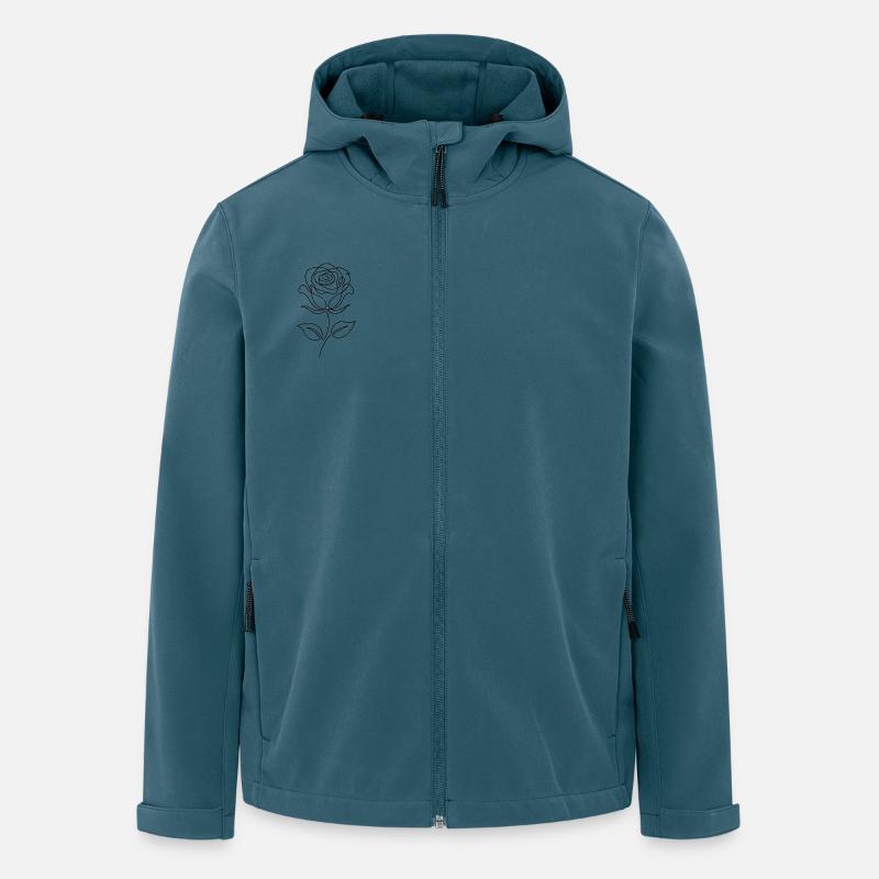 barely a rose - Recycelte Männer Softshell-Jacke von Stanley/Stella - Dunkles Petrol