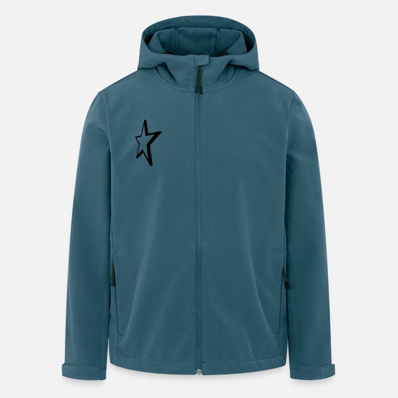 Stern - Recycelte Männer Softshell-Jacke von Stanley/Stella - Dunkles Petrol