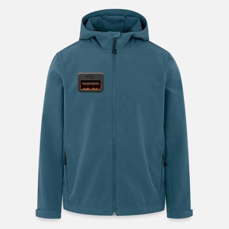 USB-MODE - Recycelte Männer Softshell-Jacke von Stanley/Stella - Dunkles Petrol