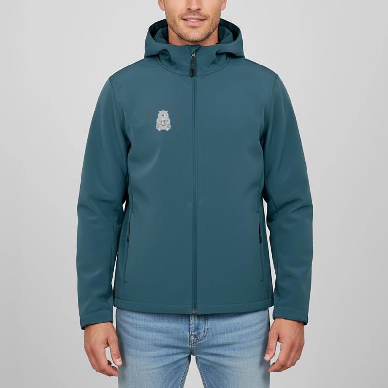 Wer laung sudert, wird ned pudert – Grumpy Coffee Recycelte Männer Softshell-Jacke von Stanley/Stella