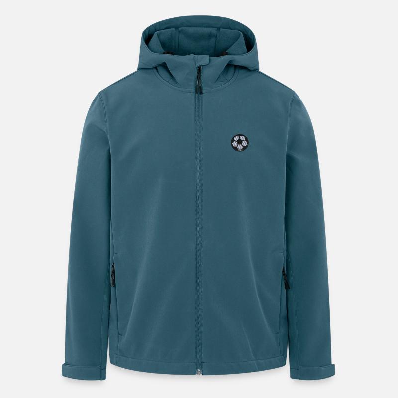 Fußball bestickt - Recycelte Männer Softshell-Jacke von Stanley/Stella - Dunkles Petrol