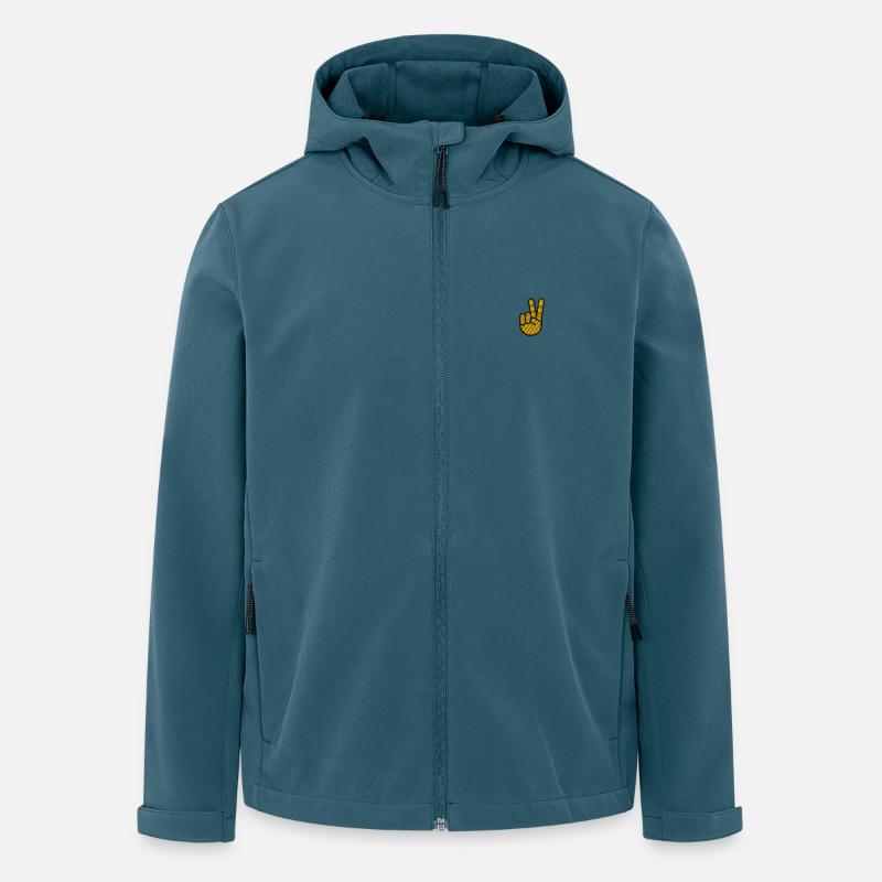 Victory Hand - Recycelte Männer Softshell-Jacke von Stanley/Stella - Dunkles Petrol