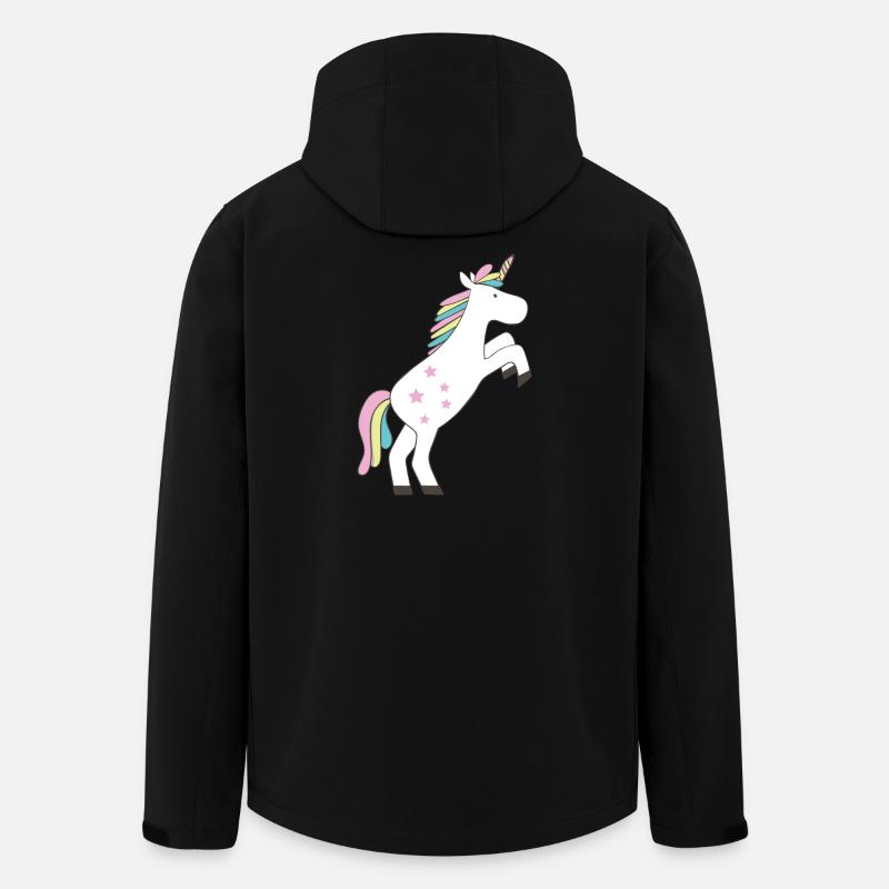 Einhorn - Recycelte Männer Softshell-Jacke von Stanley/Stella - Schwarz