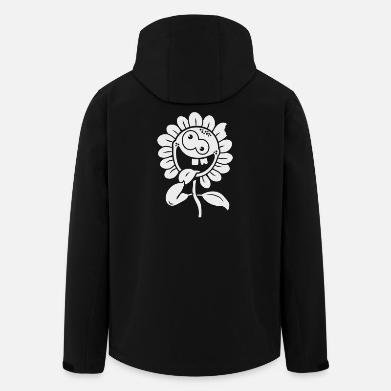 crazy flower negative 1c - Men’s Recycled Softshell Jacket by Stanley/Stella - black