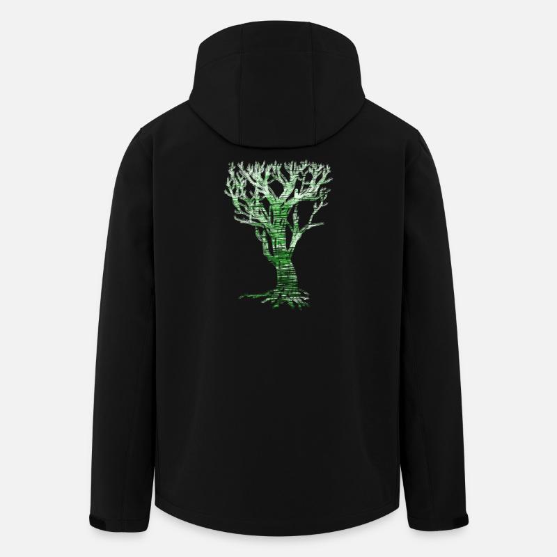 World Tree Nature Graphiques - Veste softshell homme en polyester recyclé Stanley/Stella - noir