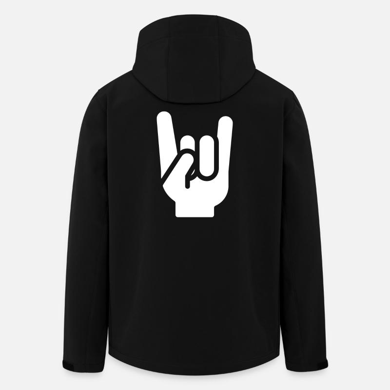 Heavy Metal Hand - Veste softshell homme en polyester recyclé Stanley/Stella - noir
