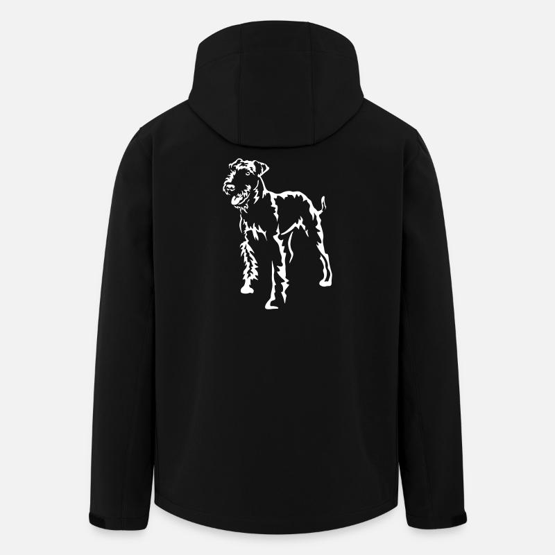 Airedale Terrier "Black Edition" - Recycelte Männer Softshell-Jacke von Stanley/Stella - Schwarz