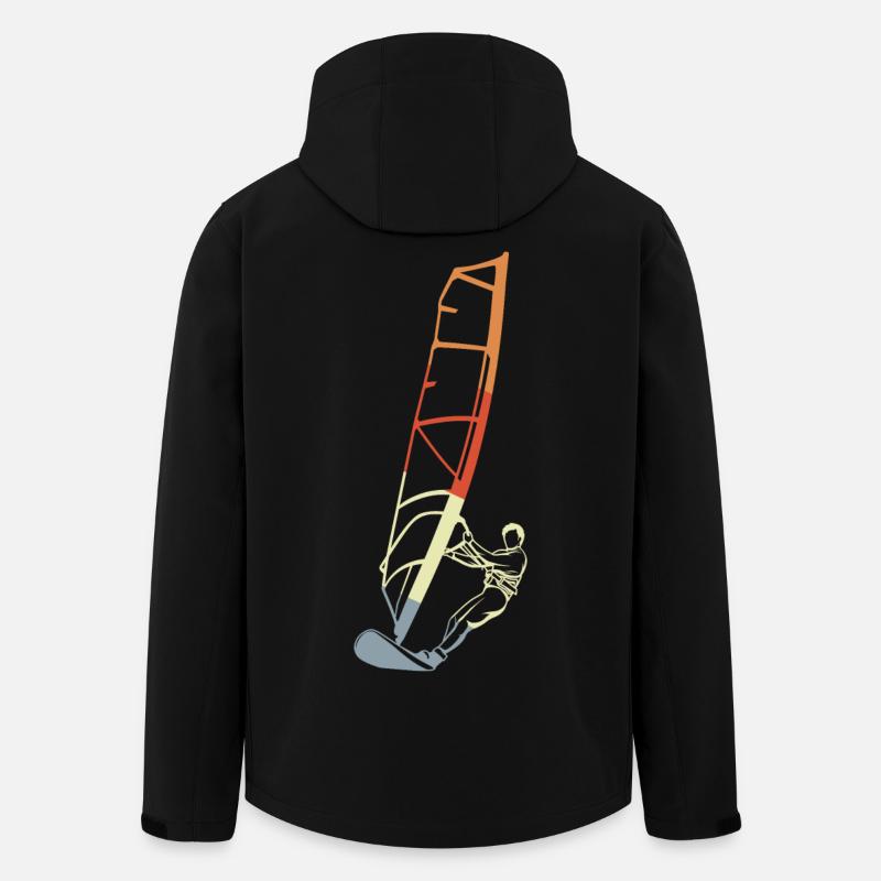 Lustiger Windsurfer Junge - Recycelte Männer Softshell-Jacke von Stanley/Stella - Schwarz