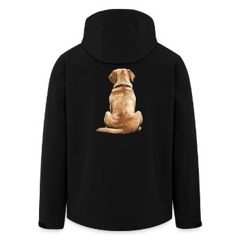 Labrador Retriever - Recycelte Männer Softshell-Jacke von Stanley/Stella - Schwarz - Hinten - AI Model Male 185 light (185cm)