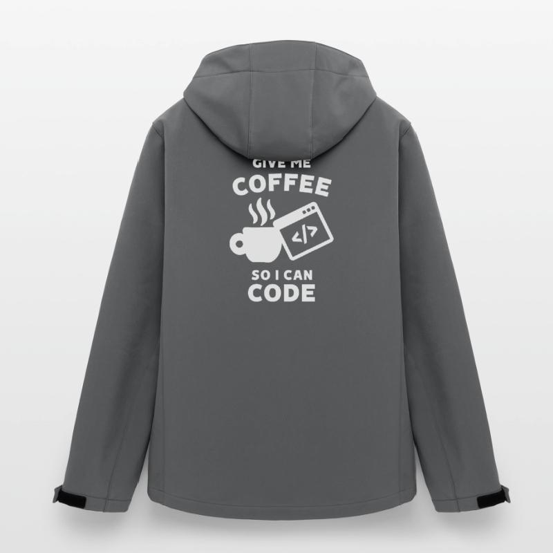 Career Statement Work Coder Make Money Men’s Recycled Softshell Jacket Discoverer by Stanley/Stella