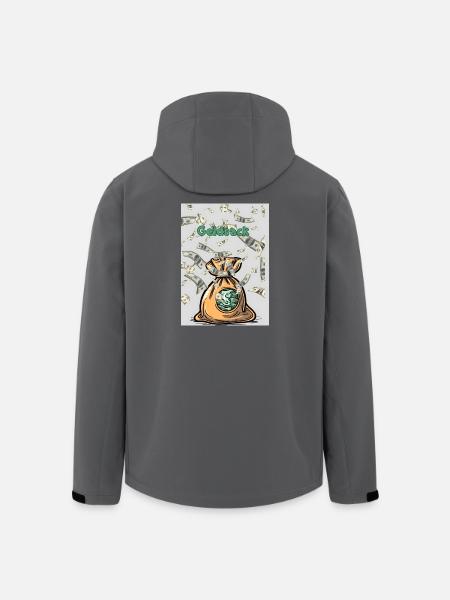 Geldsack Geldregen - Recycelte Männer Softshell-Jacke von Stanley/Stella - Schwarz
