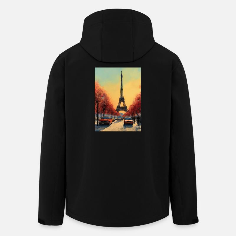 Paris Tour Eiffel - Veste softshell homme en polyester recyclé Stanley/Stella - noir