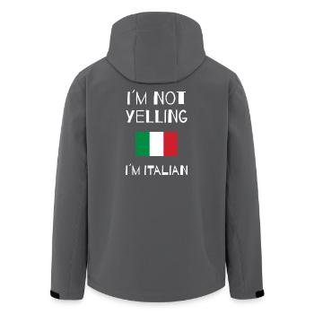 Ich schreie nicht, ich bin Italiener - Lustig - Recycelte Männer Softshell-Jacke von Stanley/Stella - Schwarz - Hinten - AI Model Male 185 light (185cm)