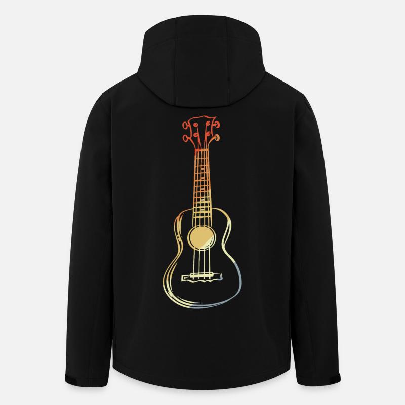 Ukulele Skizze Retro Style - Recycelte Männer Softshell-Jacke von Stanley/Stella - Schwarz