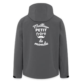 Brother Little World im verspielten Stil - Recycelte Männer Softshell-Jacke von Stanley/Stella - Schwarz - Hinten - AI Model Male 185 light (185cm)