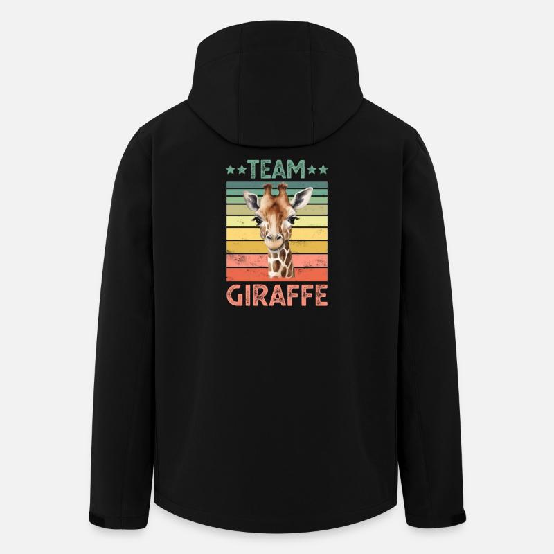 Giraffe - Recycelte Männer Softshell-Jacke von Stanley/Stella - Schwarz