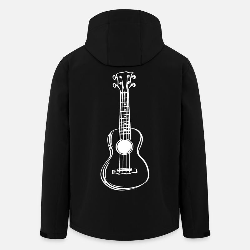 Ukulele Zeichnung - Recycelte Männer Softshell-Jacke von Stanley/Stella - Schwarz