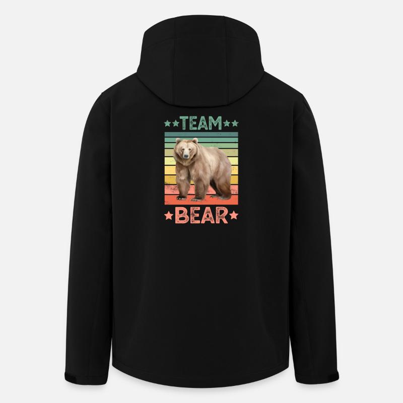 Braunbär Grizzly Bär - Recycelte Männer Softshell-Jacke von Stanley/Stella - Schwarz