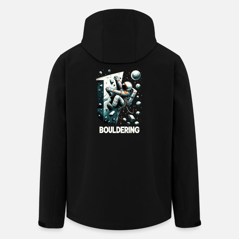 Bouldering Astronaut Spaceman Gift - Men’s Recycled Softshell Jacket by Stanley/Stella - black