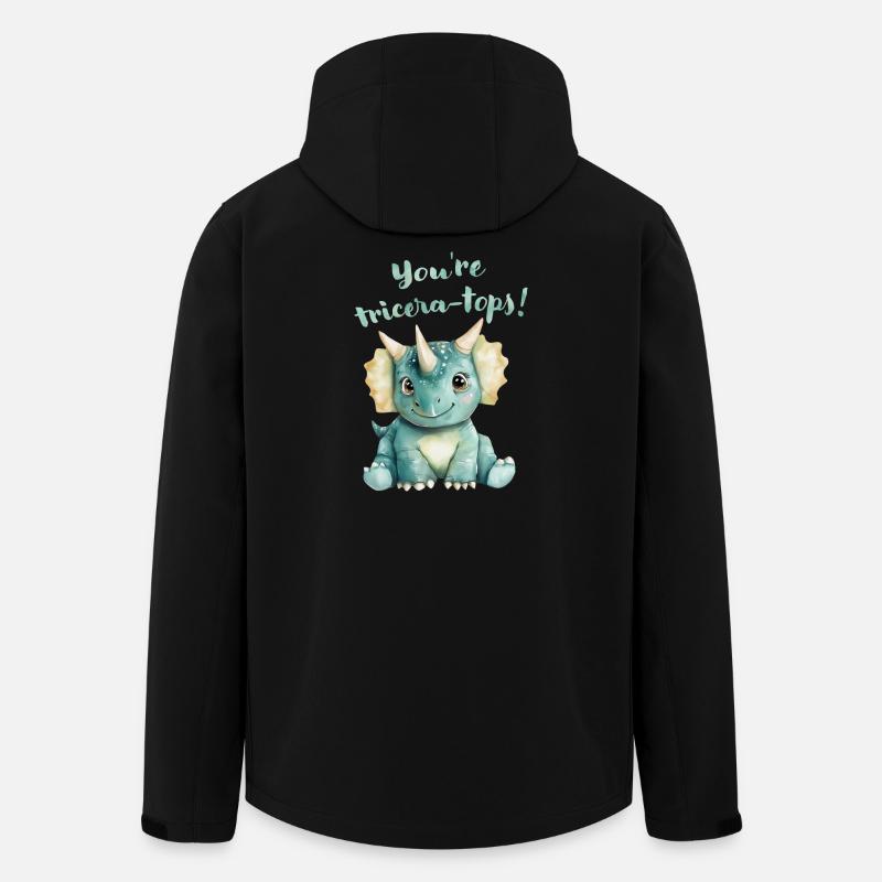 Triceratops Dinosaurier "Ihr seid Tricera-Tops!" - Recycelte Männer Softshell-Jacke von Stanley/Stella - Schwarz