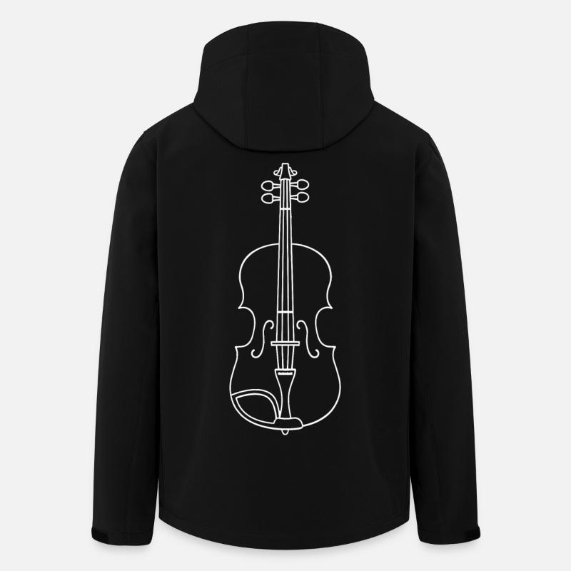 Fiddle Sketch - Men’s Recycled Softshell Jacket by Stanley/Stella - black