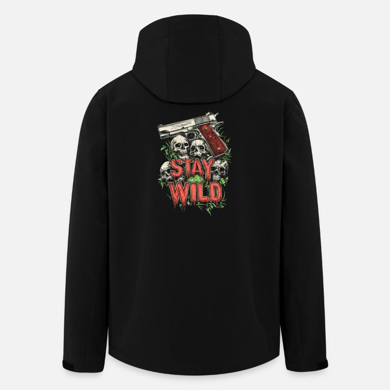 Stay Wild 1911 Handgun Shooter IPSC - Men’s Recycled Softshell Jacket by Stanley/Stella - black