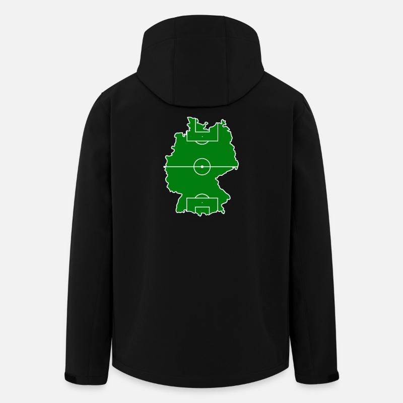Fussball Deutschland - Recycelte Männer Softshell-Jacke von Stanley/Stella - Schwarz