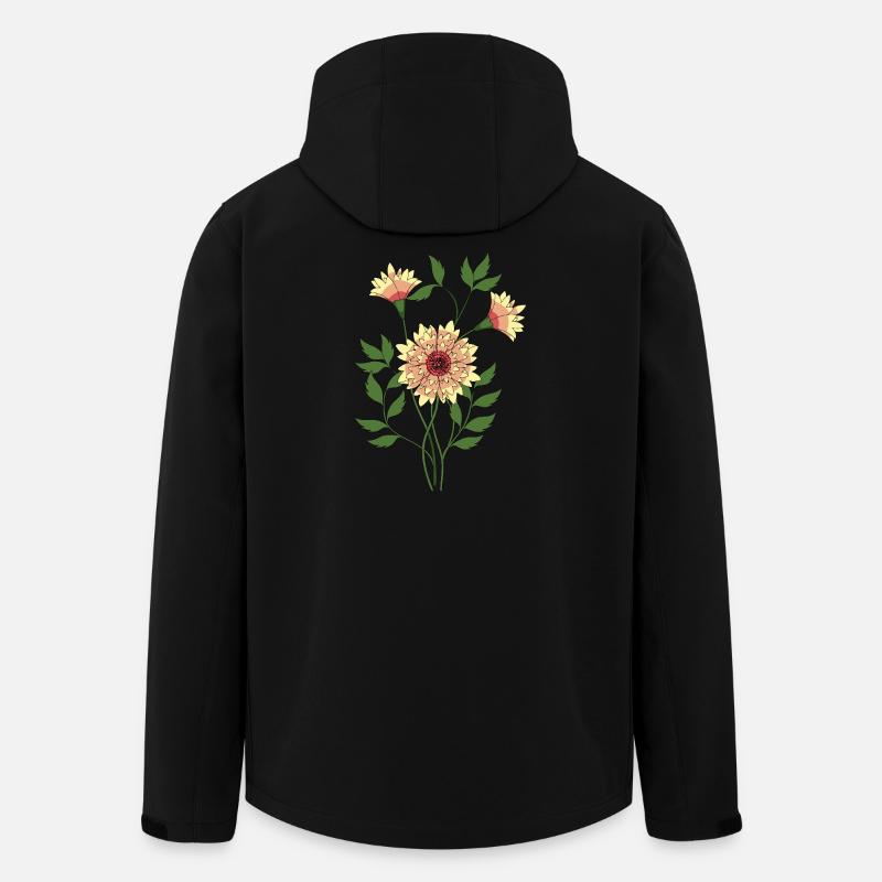 Blumen - Recycelte Männer Softshell-Jacke von Stanley/Stella - Schwarz