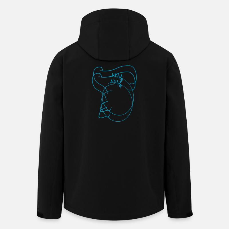 Abstraktes Linienkunst Design Paris Souvenir - Recycelte Männer Softshell-Jacke von Stanley/Stella - Schwarz