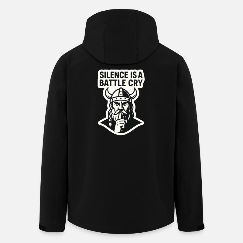 Viking Silence Battle Cry Design - Men’s Recycled Softshell Jacket by Stanley/Stella - black