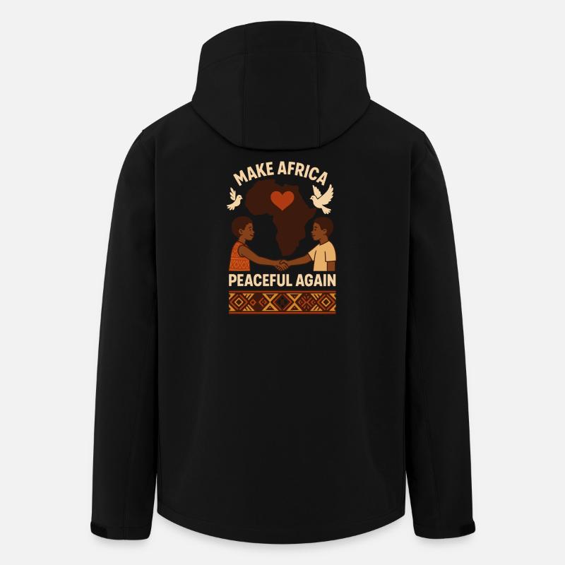 Rendre l’Afrique à nouveau pacifique - Veste softshell homme en polyester recyclé Stanley/Stella - noir