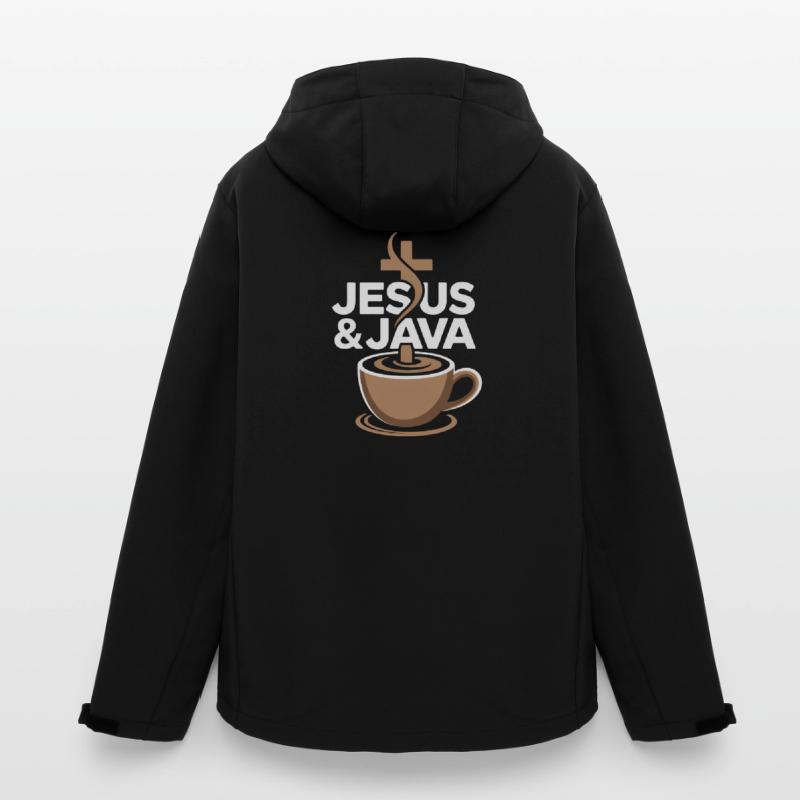 Inspiration und Kaffee mit Jesus & Java Recycelte Männer Softshell-Jacke von Stanley/Stella