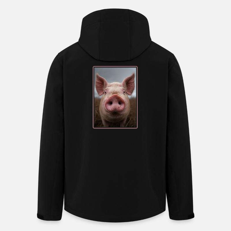 Schweine Schwein - Recycelte Männer Softshell-Jacke von Stanley/Stella - Schwarz