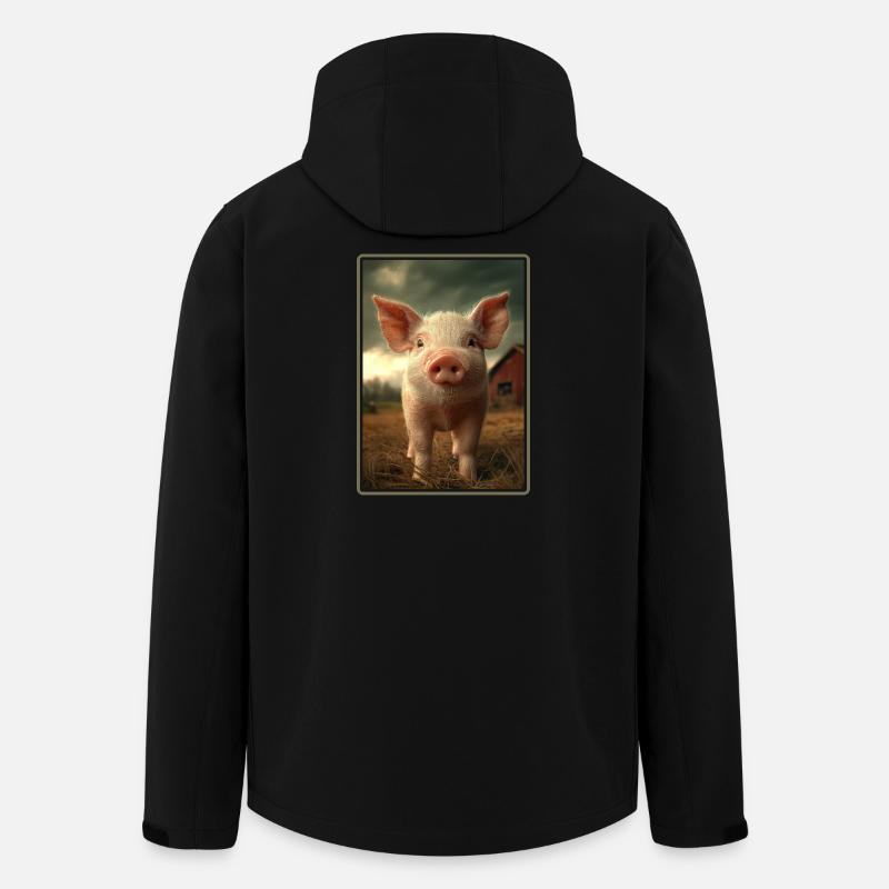 Schweine Schwein - Recycelte Männer Softshell-Jacke von Stanley/Stella - Schwarz