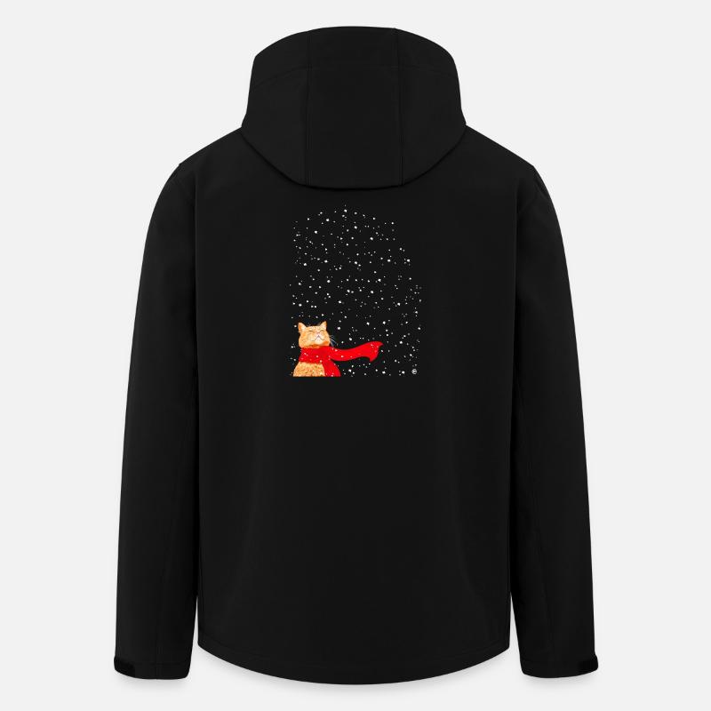 Tabby liebt Schnee - Recycelte Männer Softshell-Jacke von Stanley/Stella - Schwarz