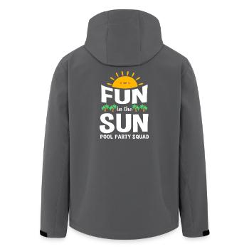 Pool Party - Men’s Recycled Softshell Jacket by Stanley/Stella - black - Back - AI Model Male 185 light (185cm)