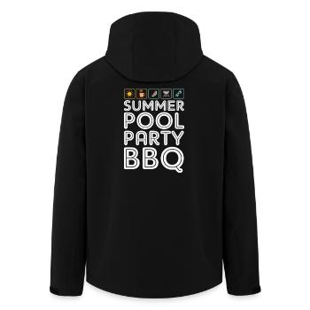 Pool Party - Men’s Recycled Softshell Jacket by Stanley/Stella - black - Back - AI Model Male 185 light (185cm)