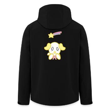 KawaiiDOGGOS - Twinkle "Shooting Star" print - Men’s Recycled Softshell Jacket by Stanley/Stella - black - Back - AI Model Male 185 light (185cm)