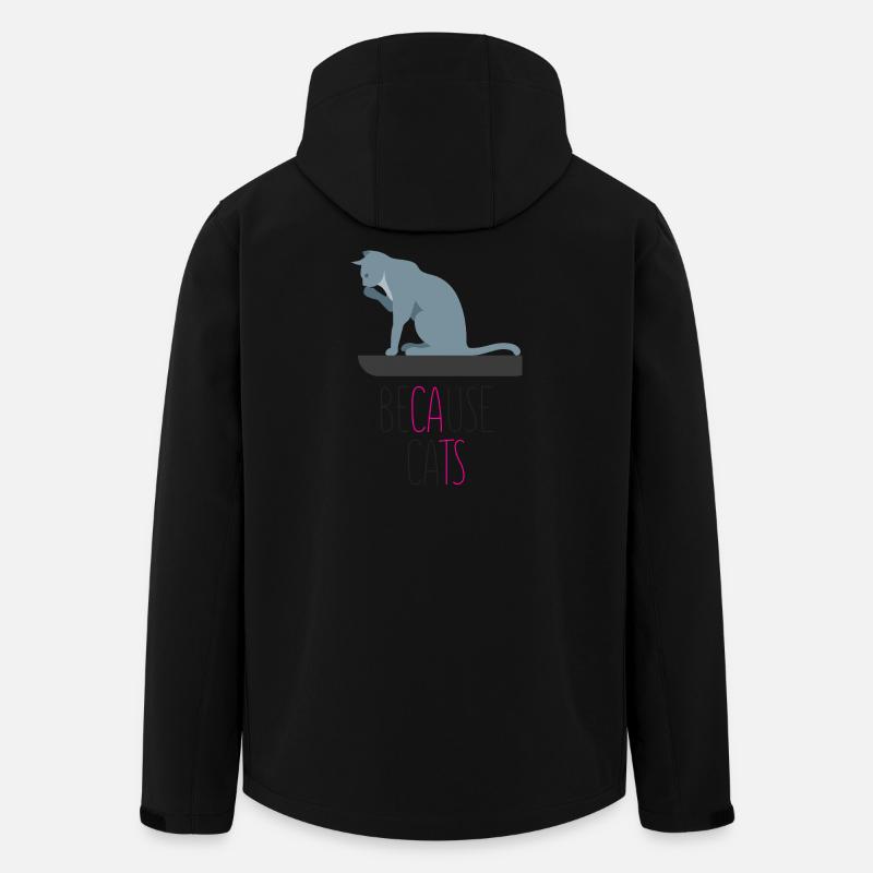 Because Cats - Men’s Recycled Softshell Jacket by Stanley/Stella - black
