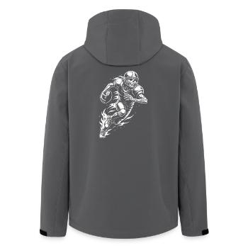 Joueur de football américain squelette - Veste softshell homme en polyester recyclé Stanley/Stella - charbon - Dos - AI Model Male 185 light (185cm)
