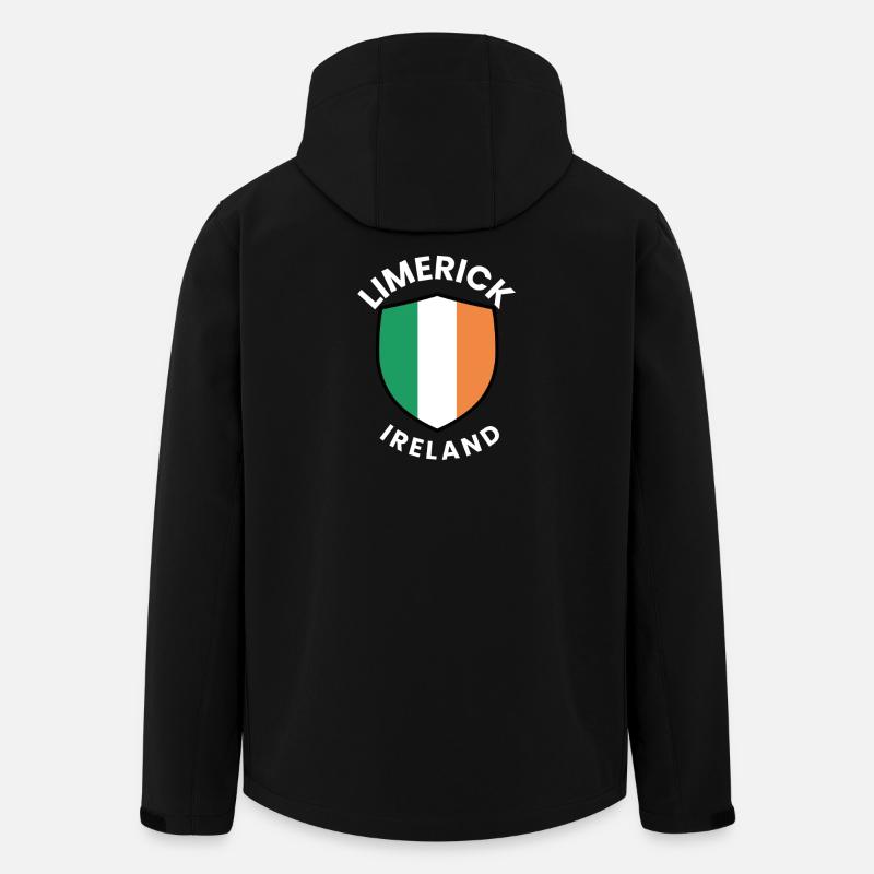 Limerick Irland Flaggenschild - Recycelte Männer Softshell-Jacke von Stanley/Stella - Schwarz