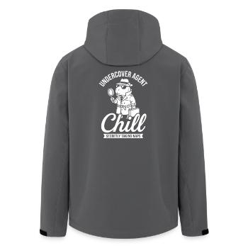 Undercover Agent Chill – Capybara - Men’s Recycled Softshell Jacket by Stanley/Stella - anthracite - Back - AI Model Male 185 light (185cm)