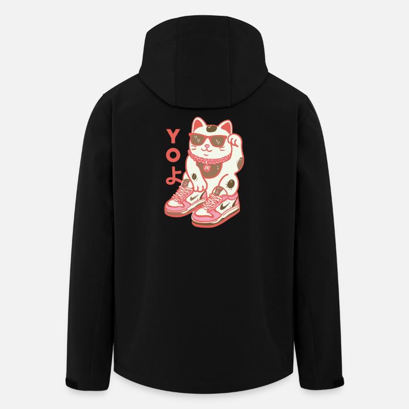 Sunny Cat Sneaker Squad - Recycelte Männer Softshell-Jacke von Stanley/Stella - Schwarz