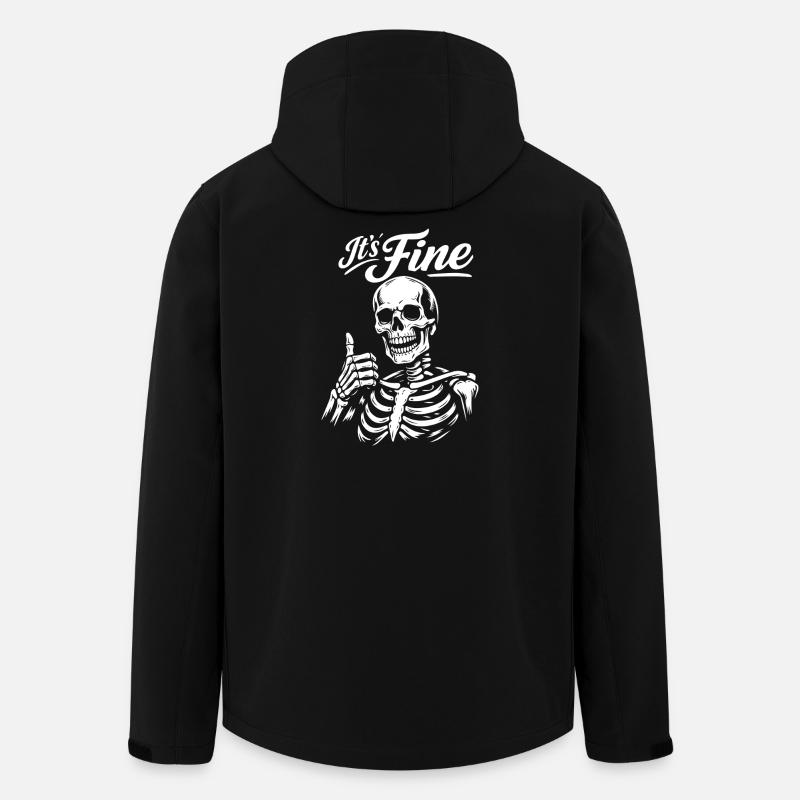 Its Fine Skeleton Thumb Up - Men’s Recycled Softshell Jacket by Stanley/Stella - black