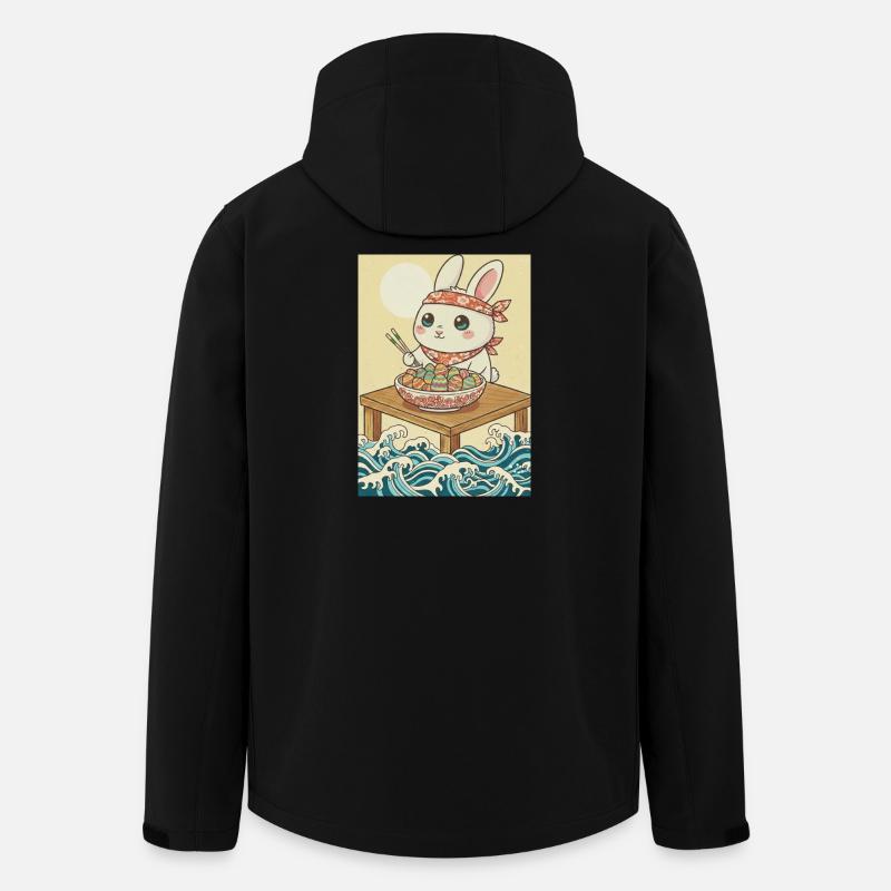 Kawaii Oster Hase - Recycelte Männer Softshell-Jacke von Stanley/Stella - Schwarz